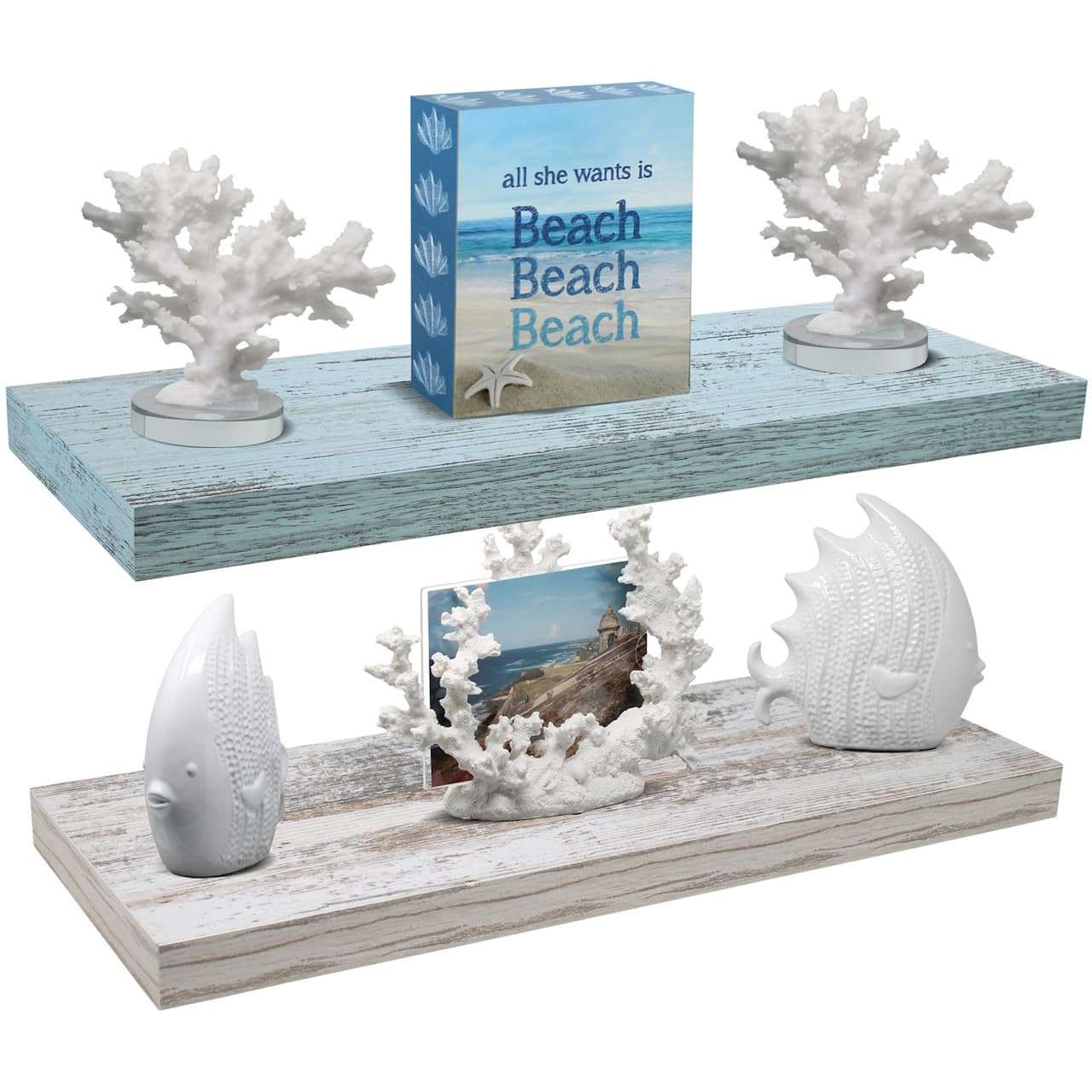 Sorbus 23.7" Extra Long Decorative Floating Shelves, 2ct.